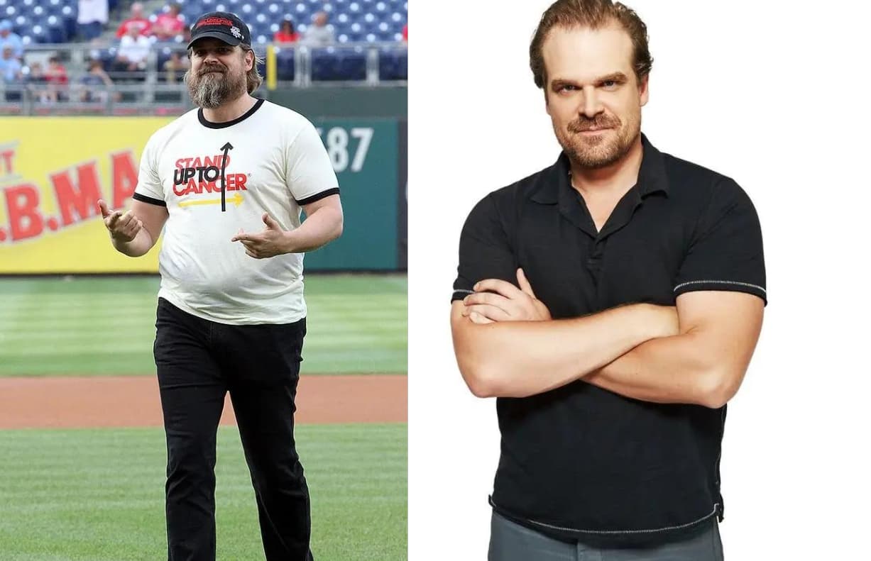 Before and After The David Harbour Transformation Photos