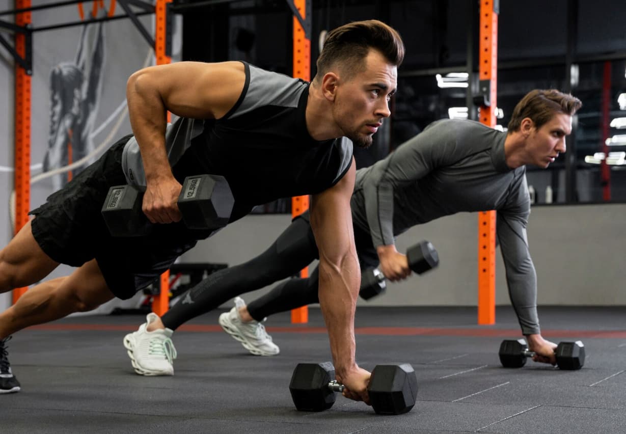 Working Out With Two Guys . Romina Boudoir